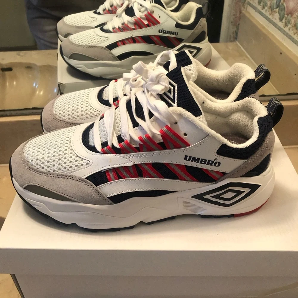 Umbro White, Navy and Red Athletic Men’s Sneakers